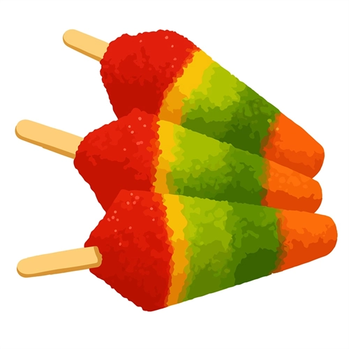 Summer Theme Snow Cone Transparent Sticker